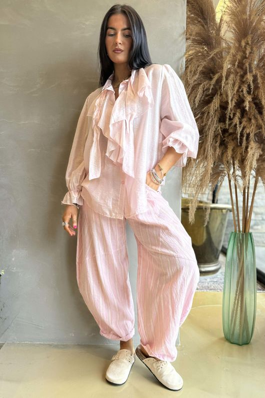 Regency Ruffle Blouse Rosewater